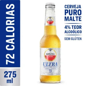 Cerveja Amstel Ultra Lager Malte S/Gluten 275ml long neck